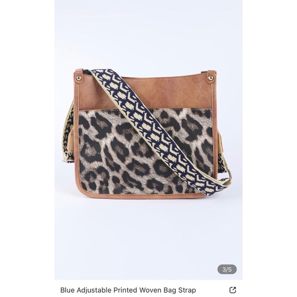 Blue Adjustable Printed Bag Strap with Hardware - Picture 9 of 9